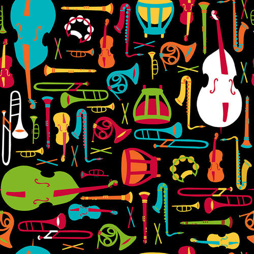 All That Jazz - Musical Instruments - 2280-99 (1/2 Yard)