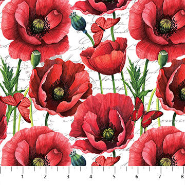 Ooh La La! -  Poppies - 23565-10 (1/2 Yard)