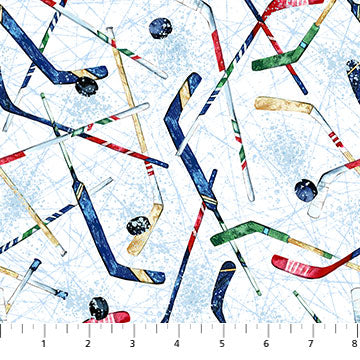 Power Play - Hockey Sticks - 23622-10 (1/2 Yard)