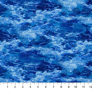 Stonehenge - Shark Attack - Water - 24064-46 (1/2 Yard)