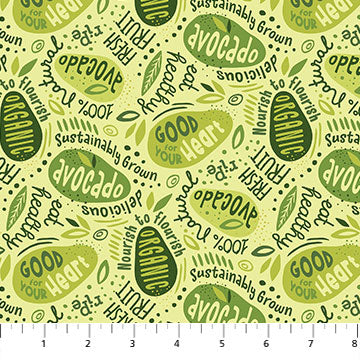 Avocado Love - Avocado Words - 24581-72 (1/2 Yard)