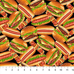 Smokin' Hot - Burgers and Dogs - 24808-99 (1/2 Yard)