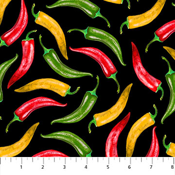 Smokin' Hot - Hot Peppers - 24809-99 (1/2 Yard)