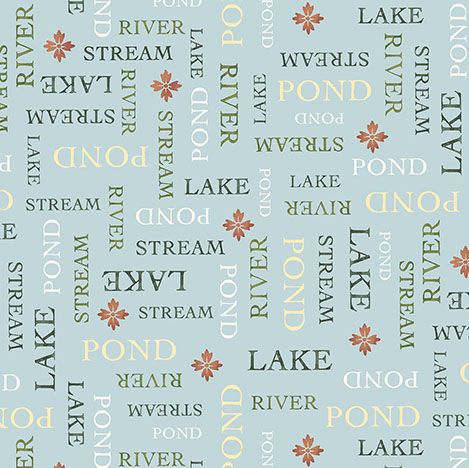 Outdoors - Water Words - 26394 B (1/2 Yard)