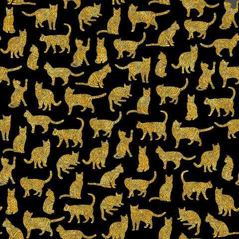 Purr-Suasion - Cat Silhouettes - 26648 J (1/2 Yard)