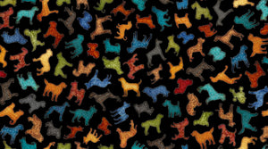 Must Love Dogs - Silhouette Toss - 26937 J (1/2 Yard)