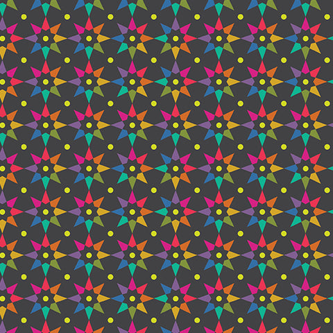 Art Theory - Rainbow Star - A-9703-C (1/2 Yard)