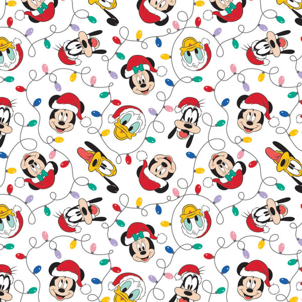 Camelot - Character Winter Holiday II - Mickey Mouse - Festive Lights - CAM85271029-01 (1/2 Yard)