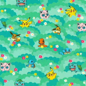 The Pokemon Co - Sunny Days Pokemon - AOPD-21307-7 GREEN (1/2 Yard)