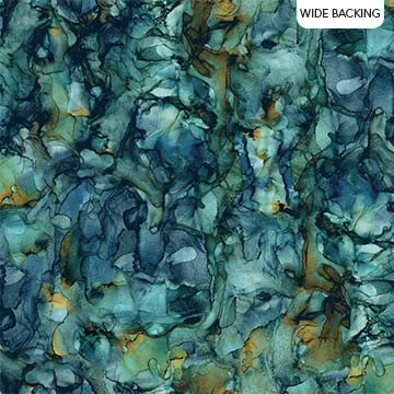 Journey -  Wideback - Alcohol Ink Coordinate (Blue/Green) - B23896-64 (1/2 Yard)