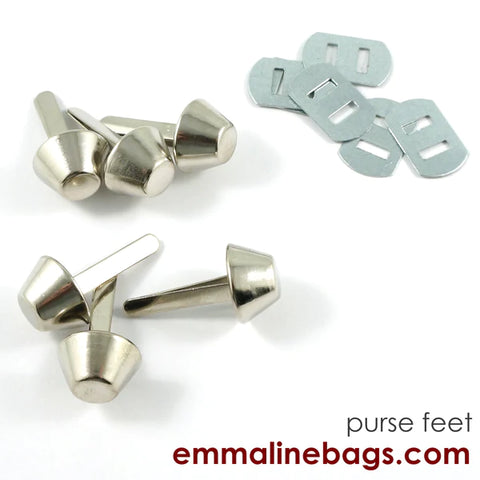 Bucket Purse Feet (6 Pack) - 9/16" (14mm) (5 Finishes)