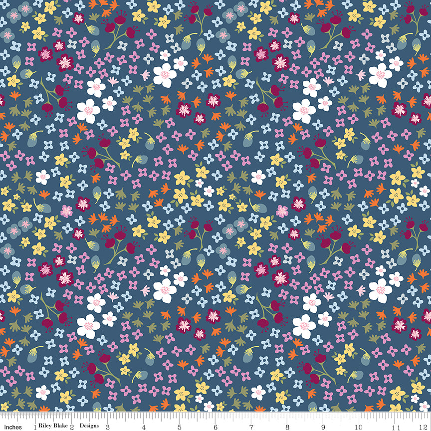 Bloom and Grow - Navy Floral - C10112-NAVY (1/2 Yard)