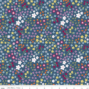 Bloom and Grow - Navy Floral - C10112-NAVY (1/2 Yard)
