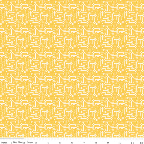 Bloom and Grow - Yellow Keys - C10114-YELLOW (1/2 Yard)