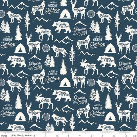 Adventure is Calling - Main - C10720-NAVY (1/2 Yard)