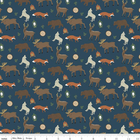 Adventure is Calling - Wildlife - C10721-NAVY (1/2 Yard)