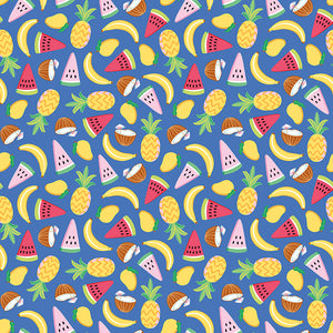 Rainbowfruit - Let's Get Coconuts - C10891-BLUE (1/2 Yard)