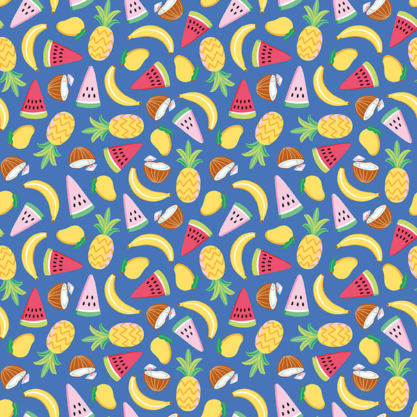 Rainbowfruit - Let's Get Coconuts - C10891-BLUE (1/2 Yard)