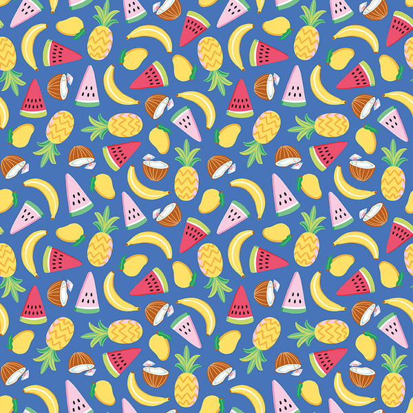 Rainbowfruit - Let's Get Coconuts - C10891-BLUE (1/2 Yard)