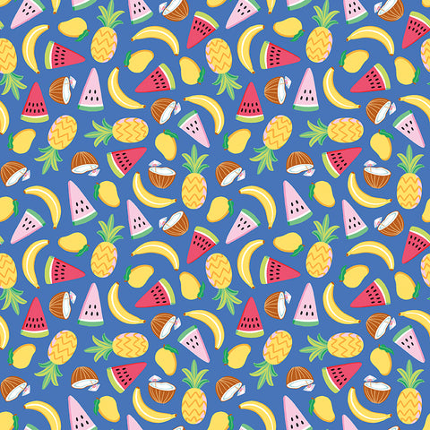 Rainbowfruit - Let's Get Coconuts - C10891-BLUE (1/2 Yard)