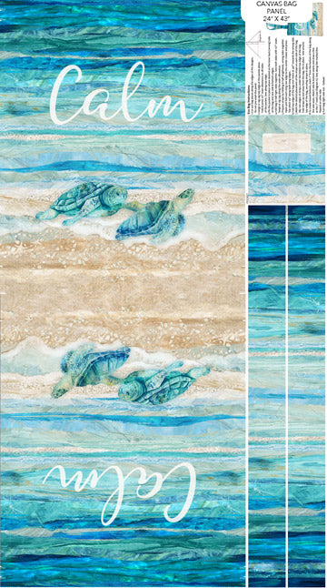 Turtle Bay - Canvas Bag Panel - C24723-64 (per panel)