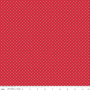 Riley Blake - Red Swiss Dot - C670-80 (1/2 Yard)