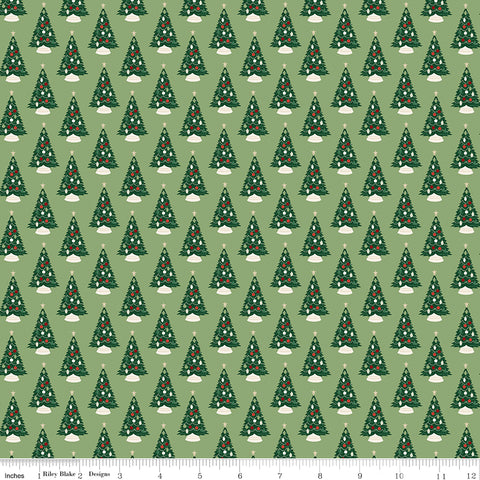 Christmas Traditions - Christmas Trees - C9591-GREEN (1/2 Yard)