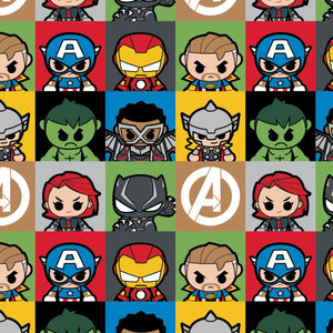 Kawaii Marvel II - Mini Heroes Blocks - CAM13020867-1 (1/2 Yard)