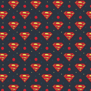 Young DC - JL JR Superman Logo - CAM23421469-4 (1/2 Yard)