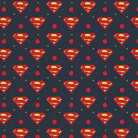 Young DC - JL JR Superman Logo - CAM23421469-4 (1/2 Yard)