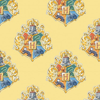 Harry Potter - Watercolor Crest - CAM23800523-1 (1/2 Yard)