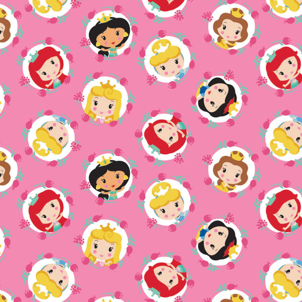 Hand-Cut Fat Quarter Bundle - Camelot Disney Princess Kawaii (11pc)