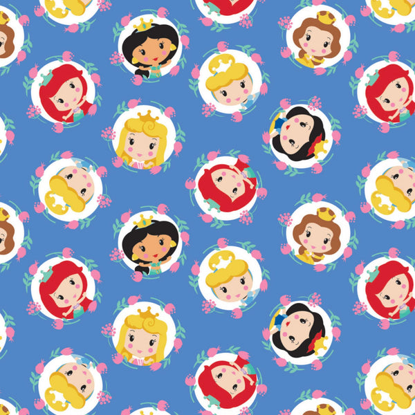 Hand-Cut Fat Quarter Bundle - Camelot Disney Princess Kawaii (11pc)