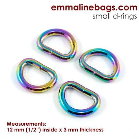 D-Rings (4 Pack) - 1/2" (12 mm) (5 finishes)