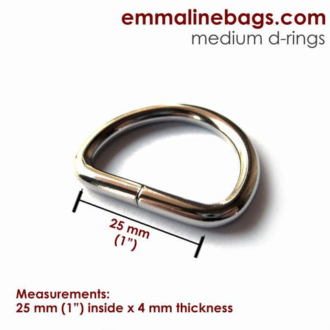 D-Rings (4 Pack) - 1" (25 mm) (5 finishes)