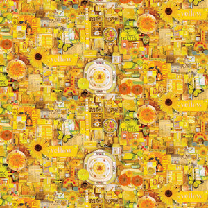 Northcott - Color Collage - Yellow - DP22413-52 (1/2 Yard)