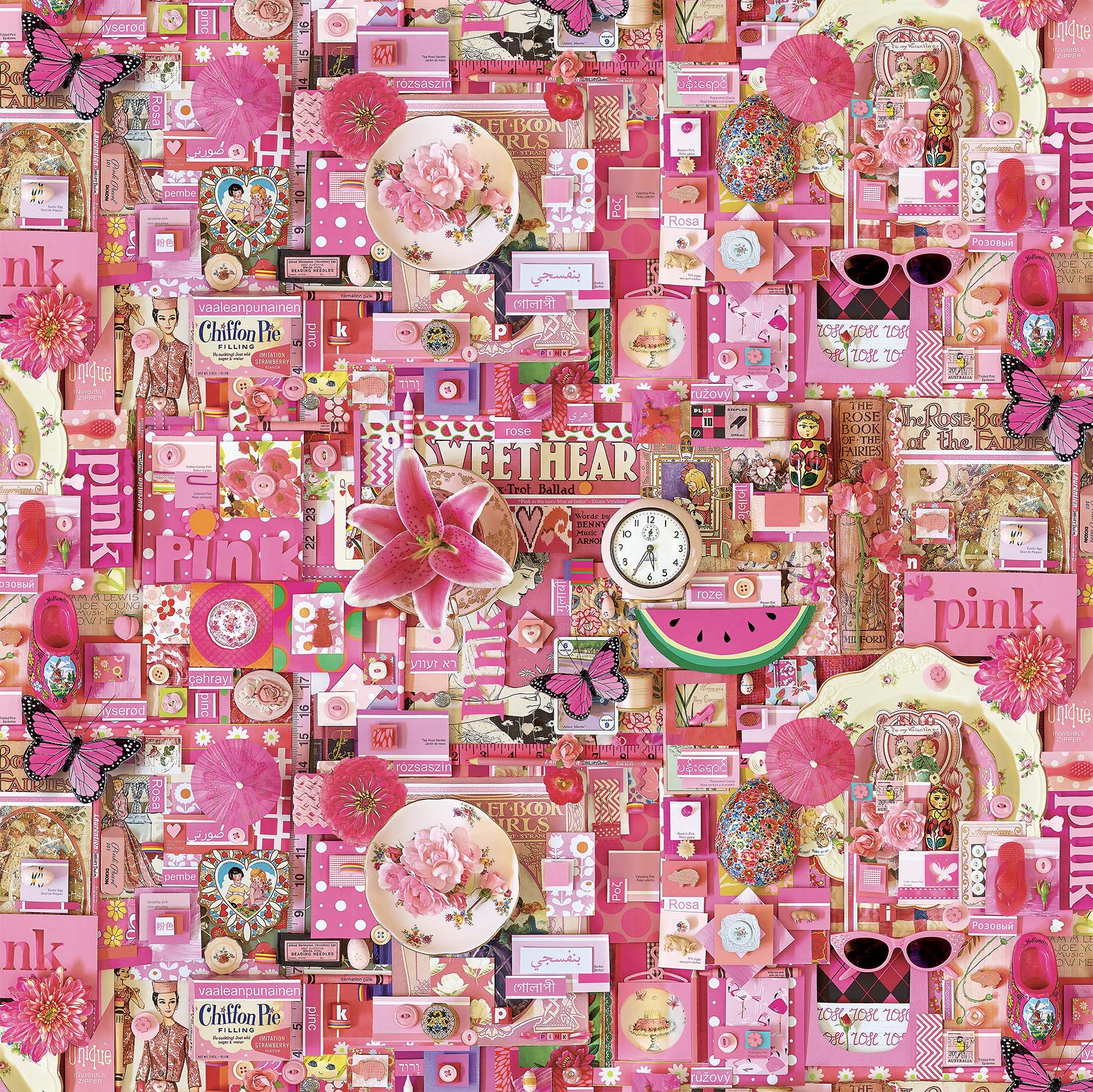 Northcott - Color Collage - Pink - DP22418-22 (1/2 Yard)