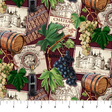 You Had Me At Wine -  Barrels and Grapes - DP23575-26 (1/2 Yard)