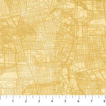 Journey -  Map Lines (Yellow) - DP23900-52 (1/2 Yard)