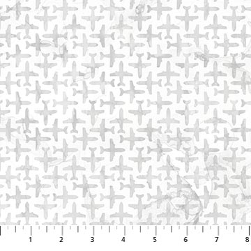 Journey -  Airplanes (White) - DP23902-10 (1/2 Yard)