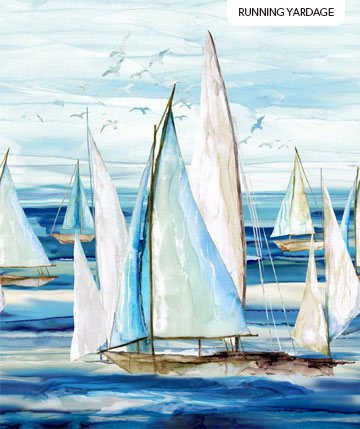 Sail Away - Sailboat - DP24160-44 (1/2 Yard)