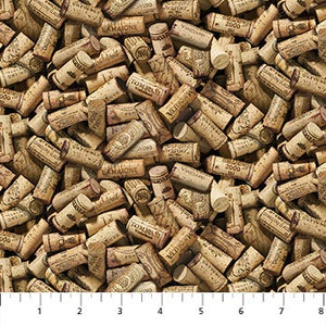 Life Happens, Wine Helps -  Corks - DP4654-12 (1/2 Yard)