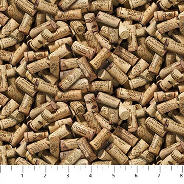 Life Happens, Wine Helps -  Corks - DP4654-12 (1/2 Yard)