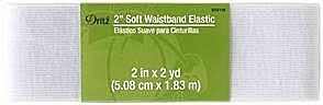 Dritz - Soft Waistband Elastic - 2" (50.8mm) wide - White (2 Yard Package)