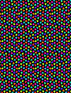 Rainbow Hearts - GAIL-C8496 BLACK (1/2 Yard)