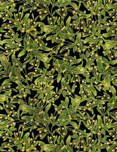 Holiday Spice - Packed Poinsettia Leaves - CM8518 (1/2 Yard)