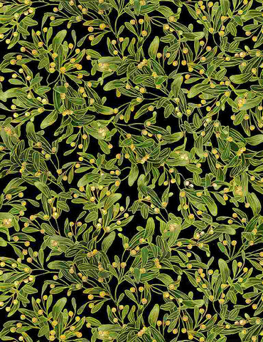 Holiday Spice - Packed Poinsettia Leaves - CM8518 (1/2 Yard)