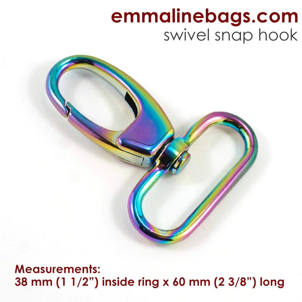 Swivel Snap Hook:  Designer Profile (2 Pack) - 1 1/2" (38 mm) (5 finishes)