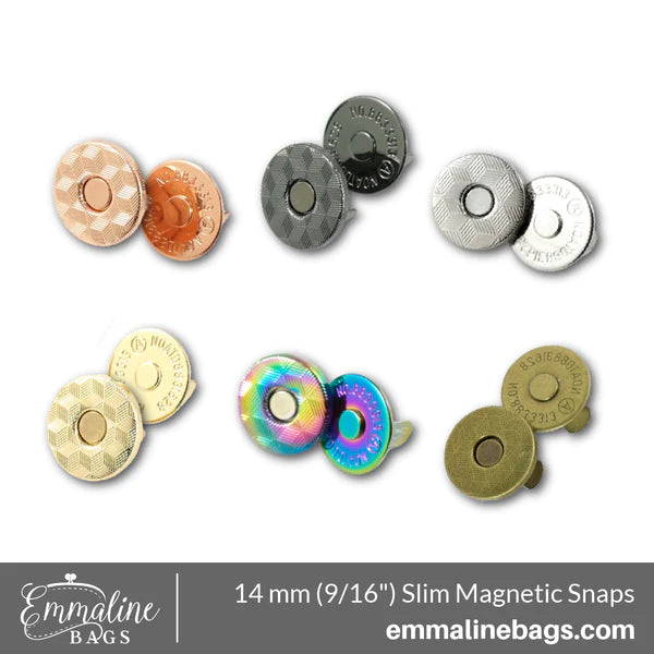 Magnetic Snap Closures (2 Pack) - 9/16" (14mm) (5 Finishes)