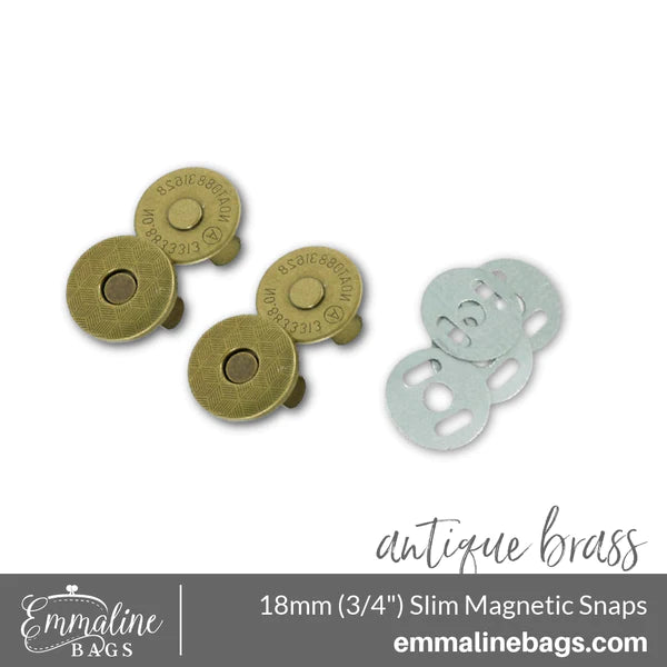 Magnetic Snap Closures (2 Pack) -3/4" (18mm) (5 Finishes)